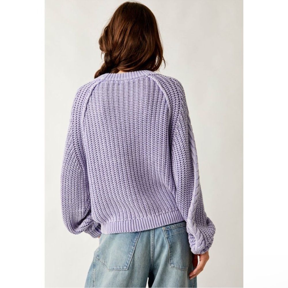 NWT Free People Frankie Cable Sweater - Picture 3 of 10